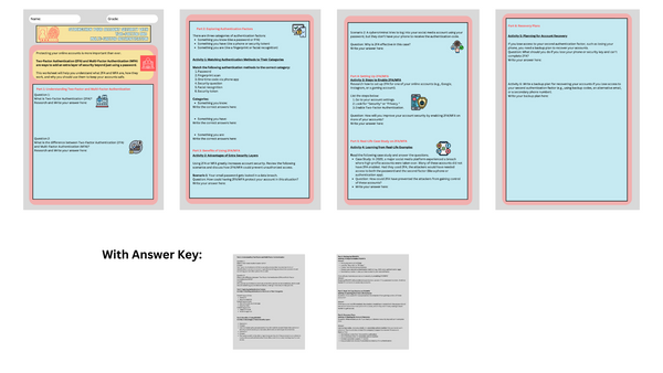 Two-Factor and Multi-Factor Authentication Worksheet – Pixel Literacy